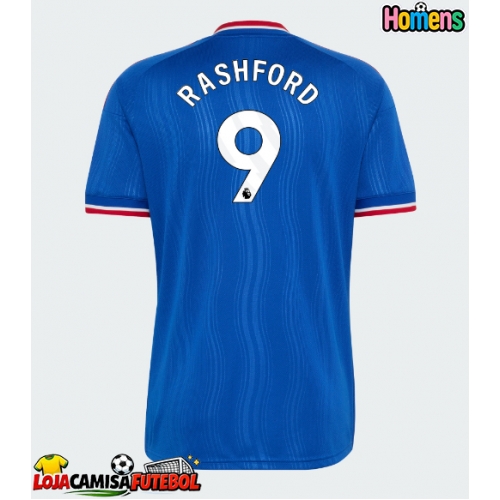 Camisa de Futebol Manchester United Marcus Rashford #9 Equipamento Secundário 2026-27 Manga Curta